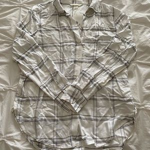 White button down flannel